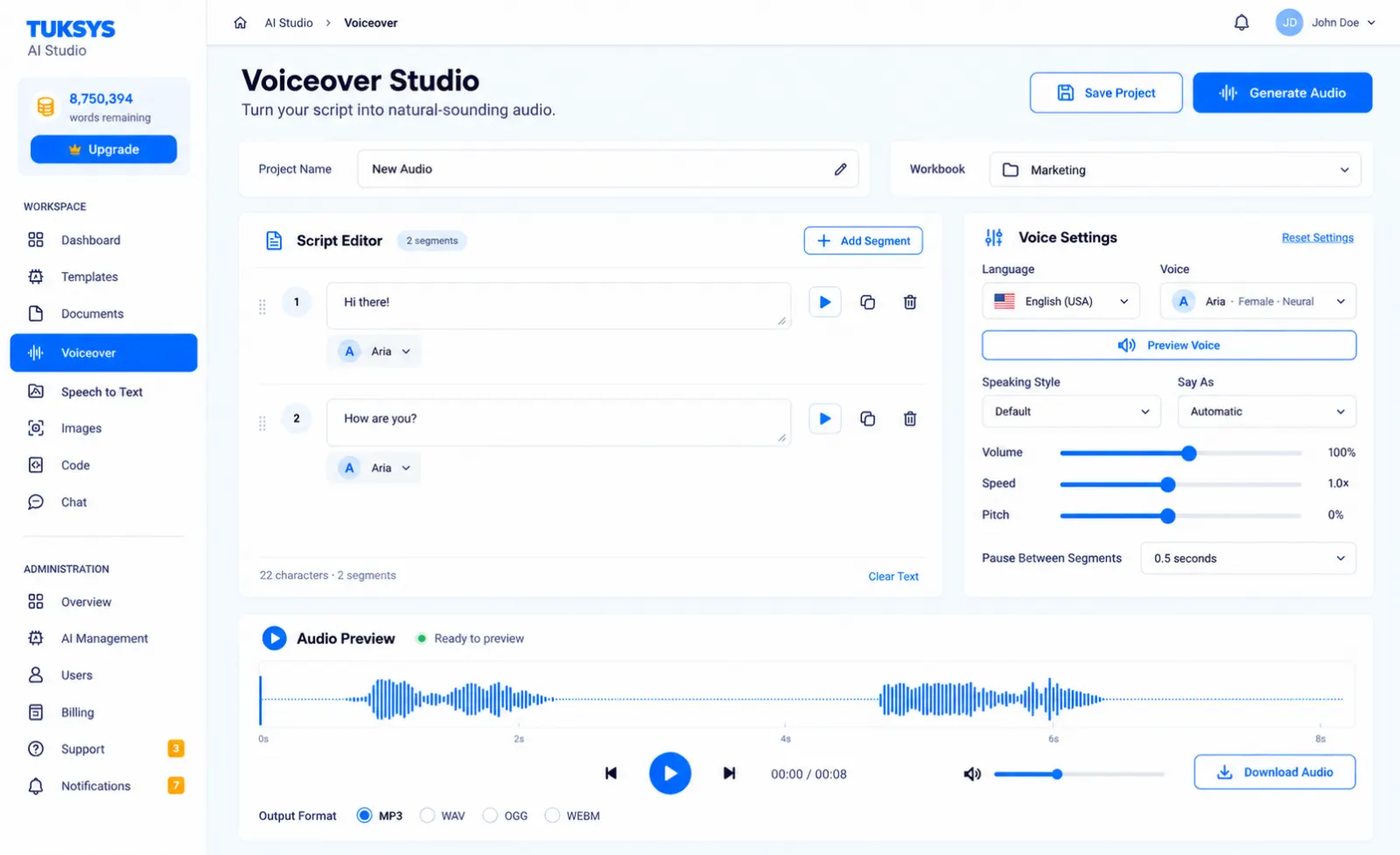 VoiceForge AI screenshot 1